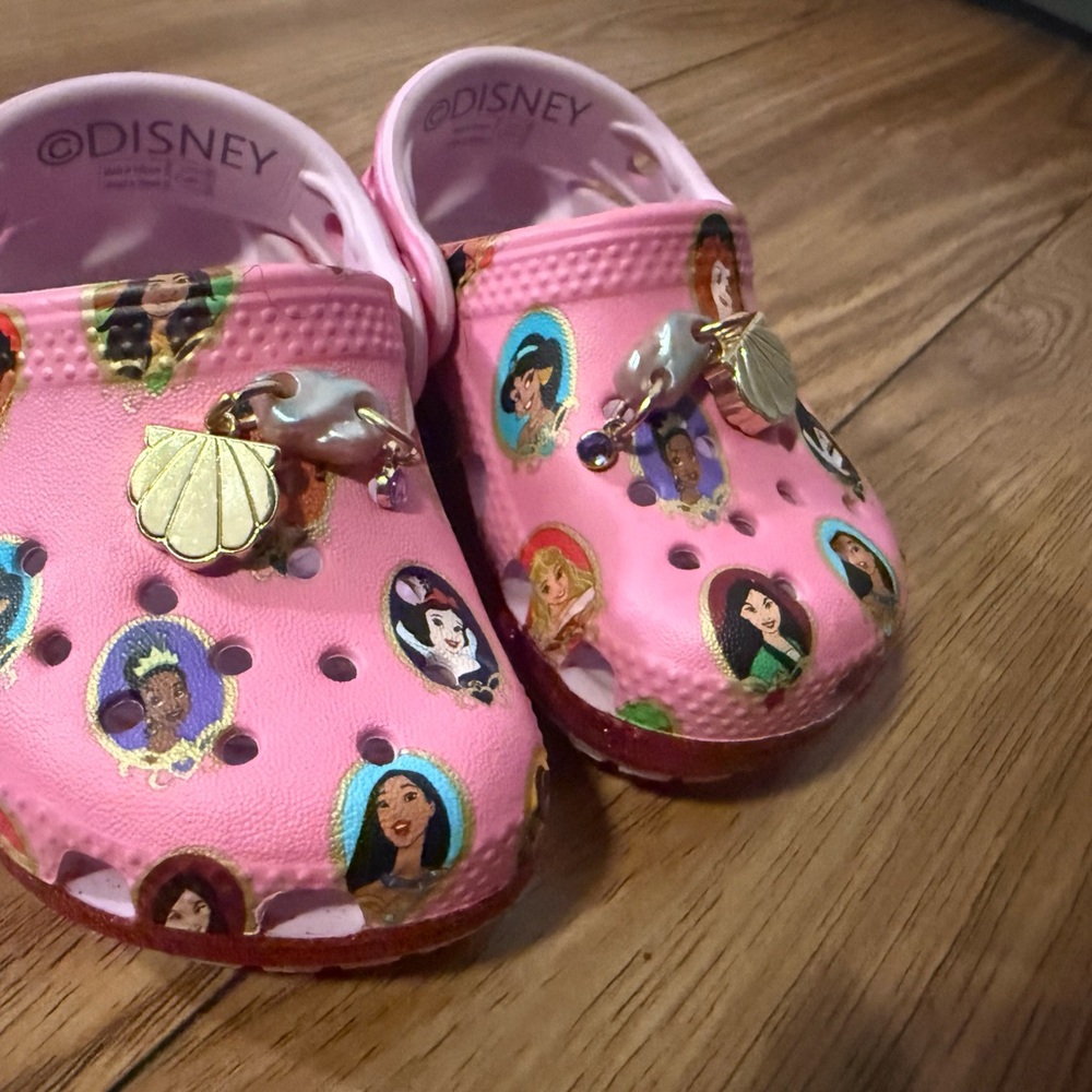 Disney Pink Kids CROCS with Princess Design